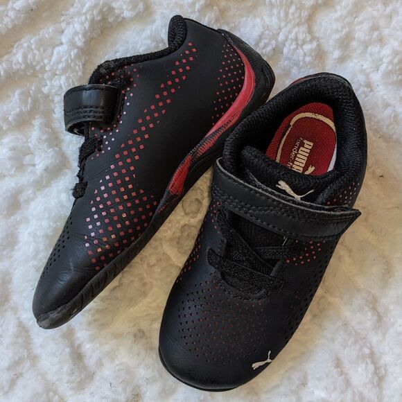 Puma x Ferrari Toddler Black/Red Mesh Sneakers – Size US 8C - Picture 6 of 8